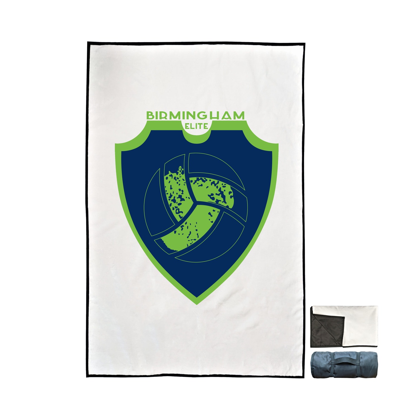 50x60 Stadium Blanket with Carry Strap - White