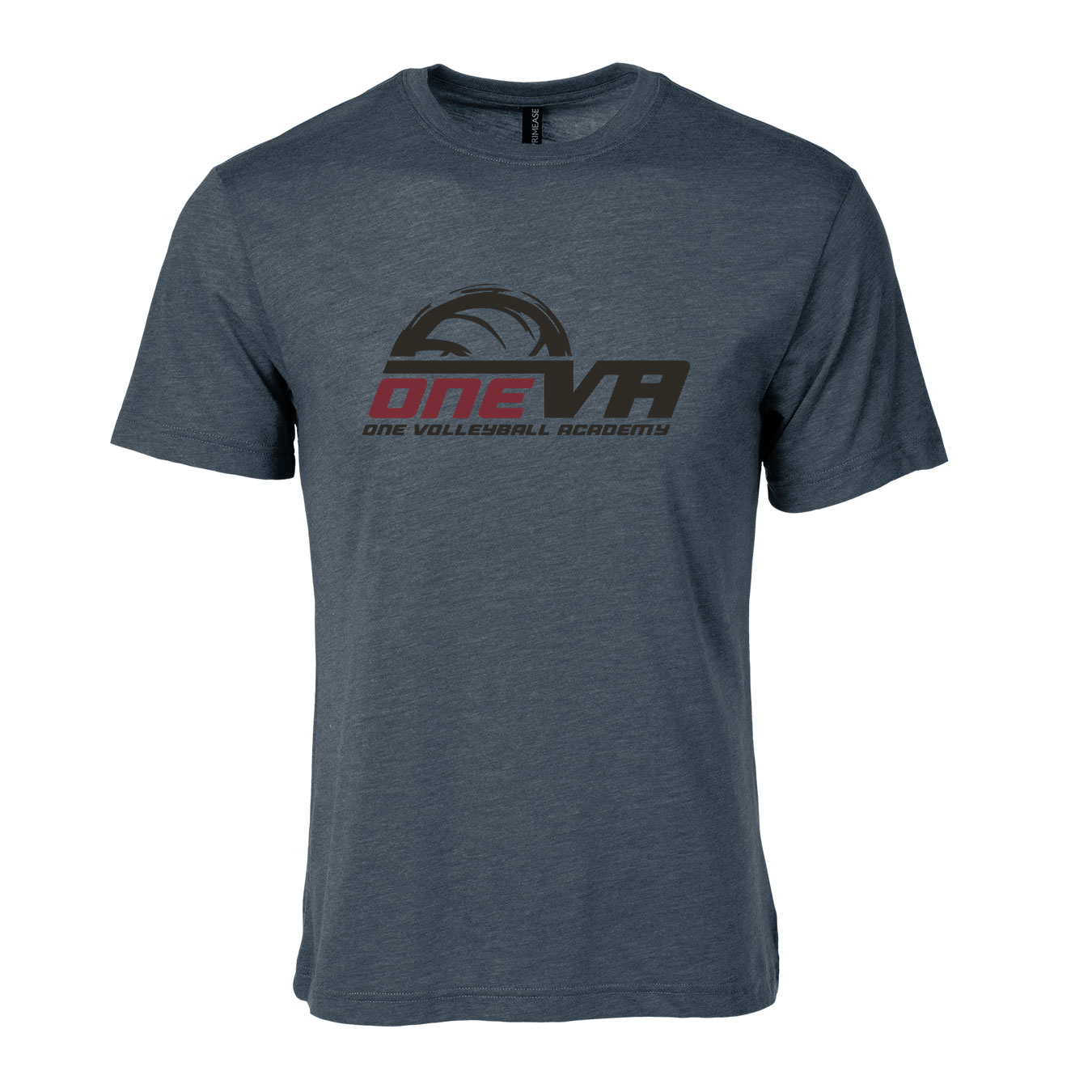 Men's Triblend T-Shirt - Charcoal Heather - Logo Text Drop