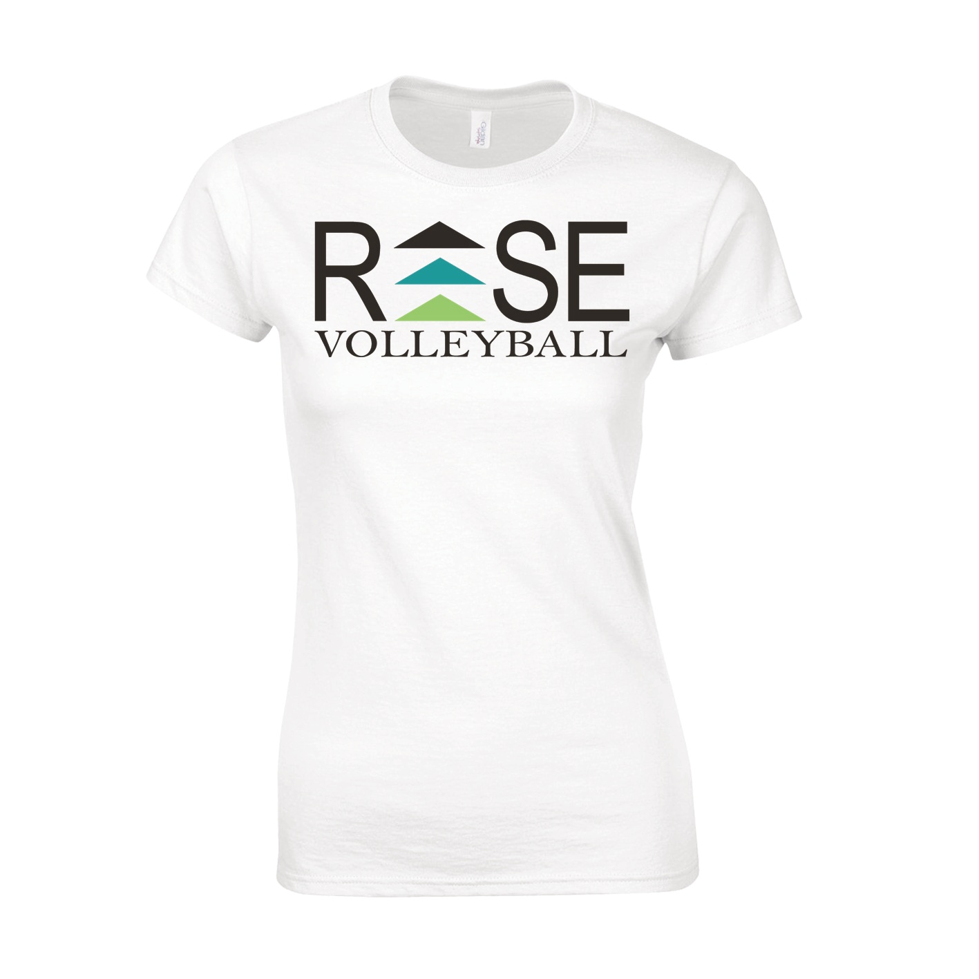 Women's Semi-Fitted Classic T-Shirt  - White - Logo Text Drop