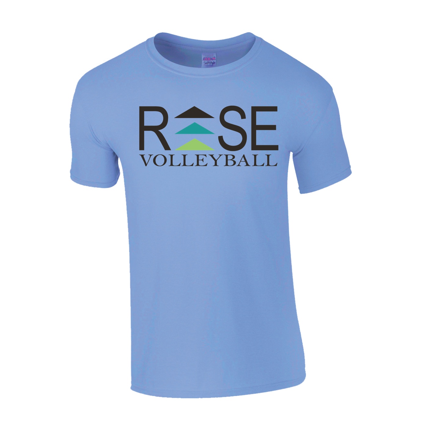 Classic T-Shirt - Carolina Blue - Logo Text Drop