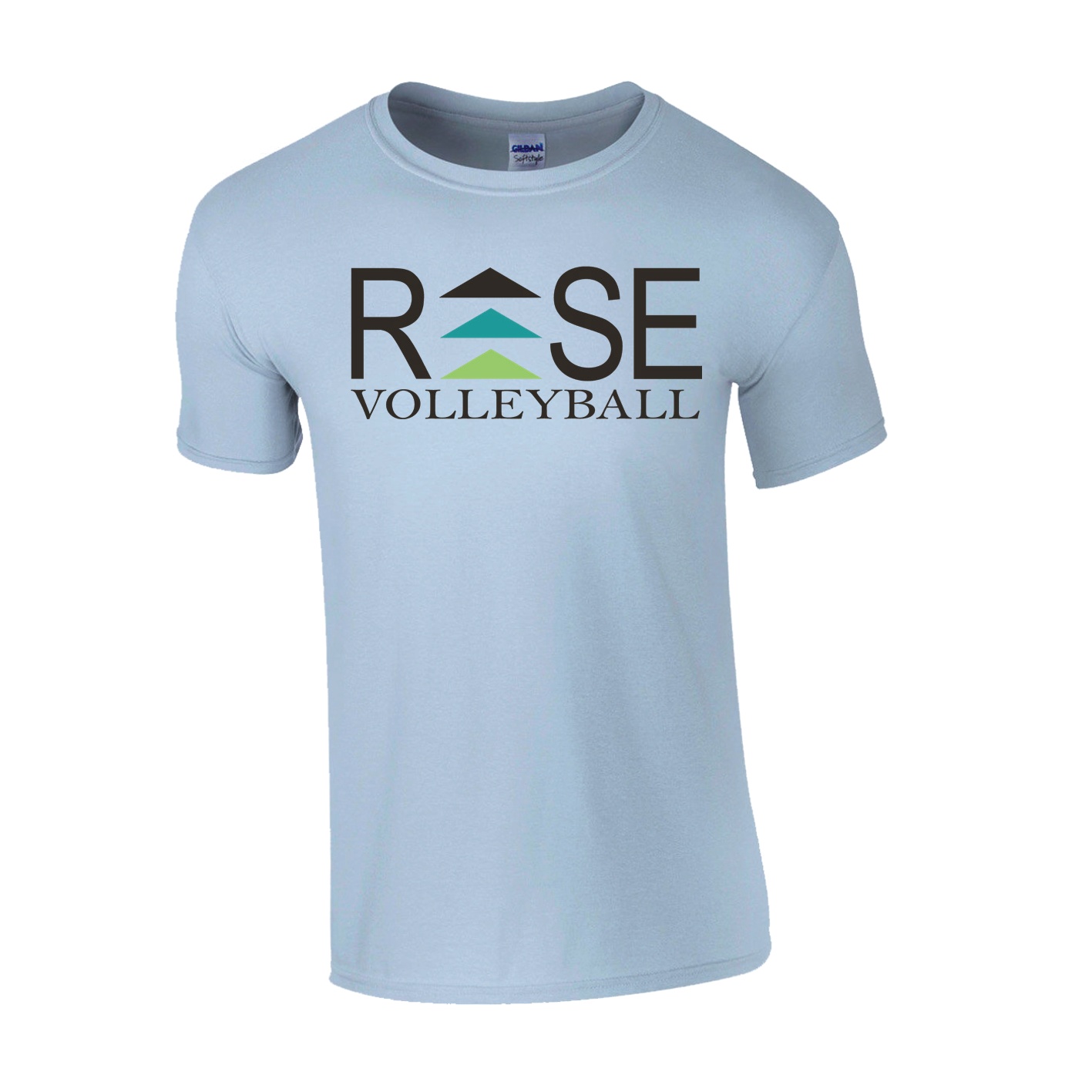 Classic T-Shirt - Light Blue - Logo Text Drop
