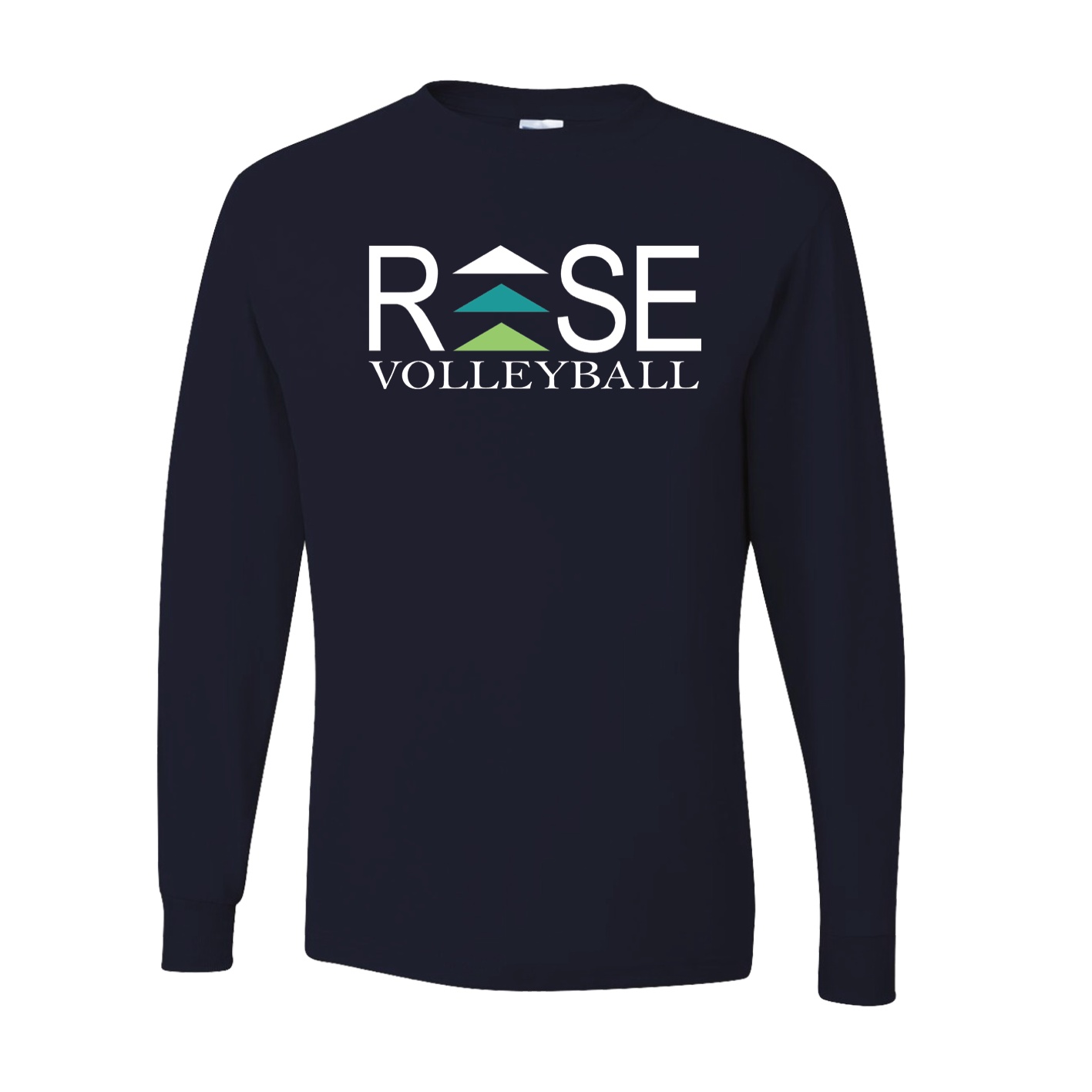 Dri-Power Long Sleeve T-Shirt - Black - Logo Text Drop