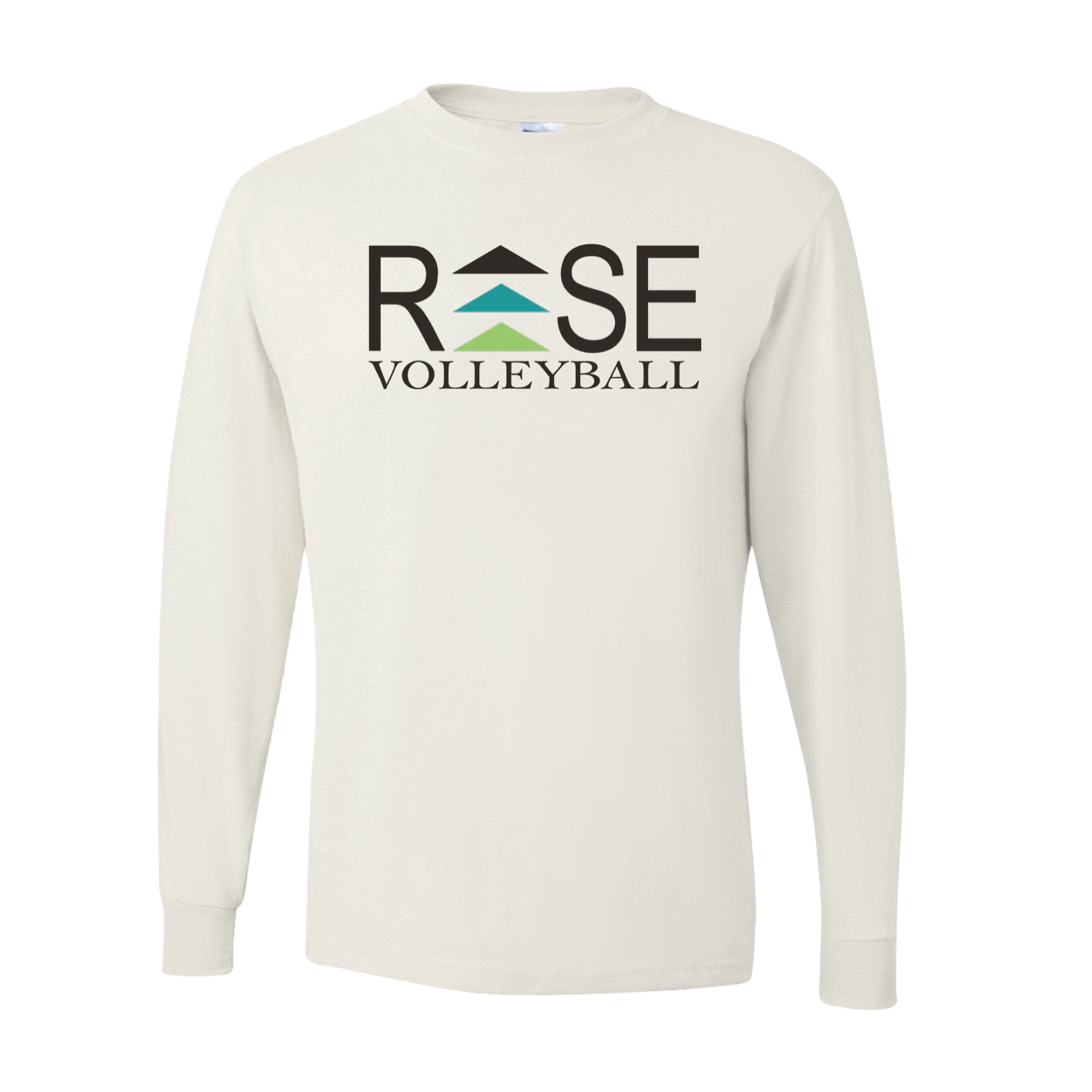 Youth Dri-Power Long Sleeve T-Shirt - White - Logo Text Drop