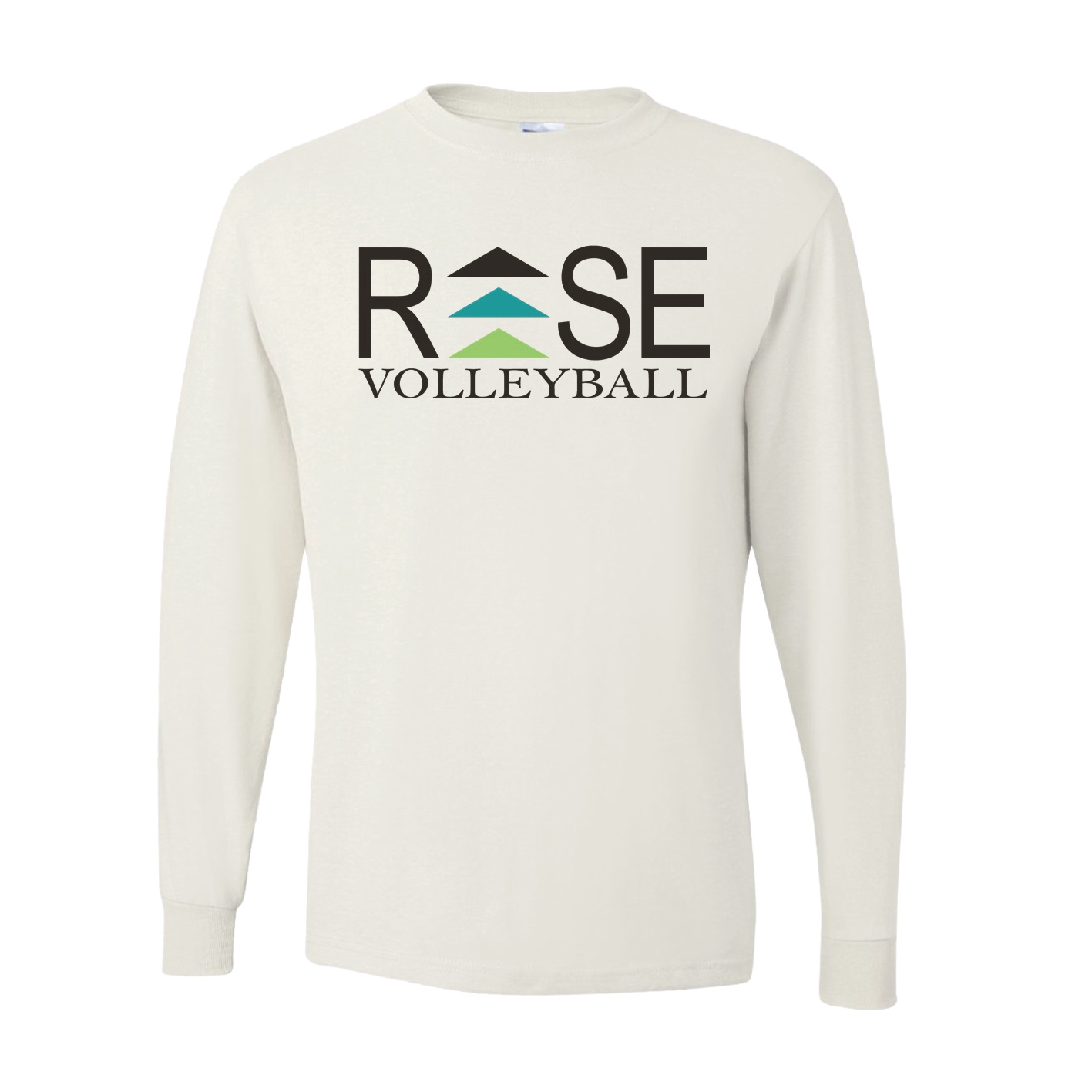 Long Sleeve Performance Shirt - White - Logo Text Drop