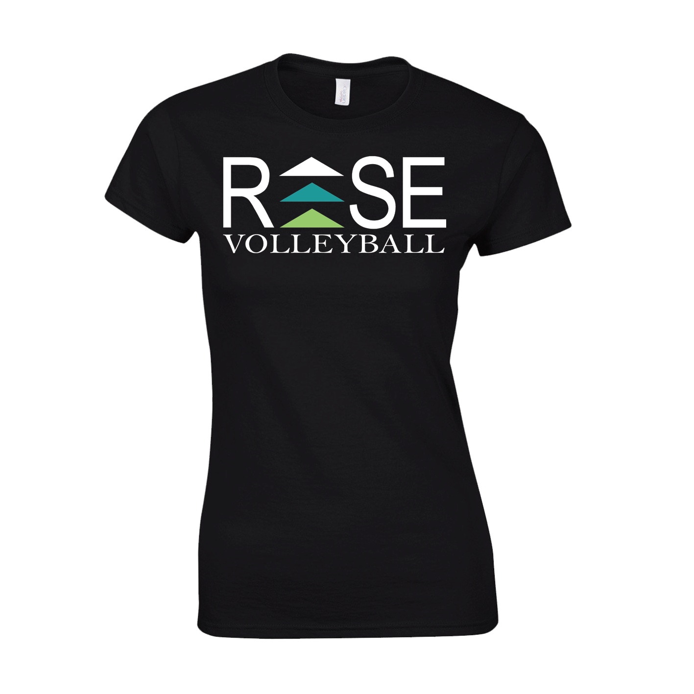 Women's Semi-Fitted Classic T-Shirt - Black - Logo Text Drop