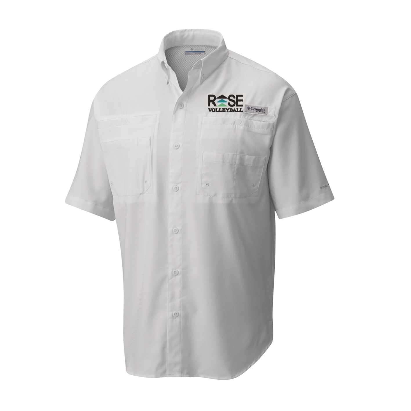 Men's Tamiami Short Sleeve Shirt - White - Embroidery Text Drop