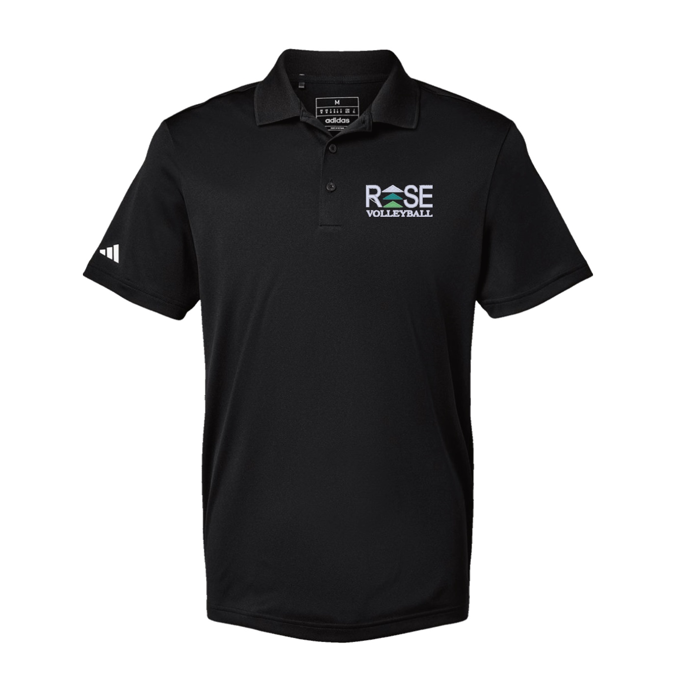 Adidas Sport Polo Men's - Black - Embroidery Text Drop
