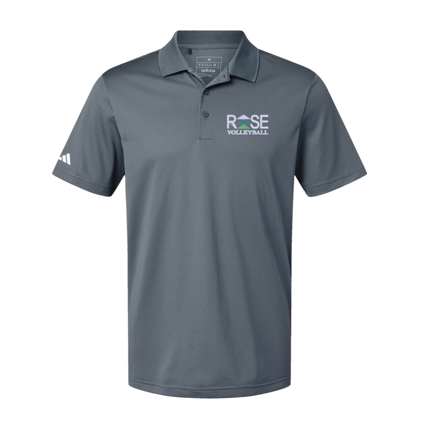 Adidas Sport Polo Men's - Onix - Embroidery Text Drop