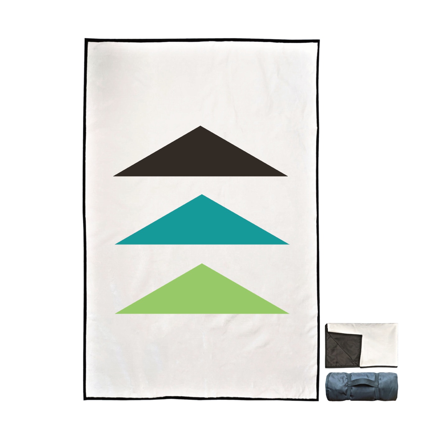 50x60 Stadium Blanket with Carry Strap - White - Logo Text Drop