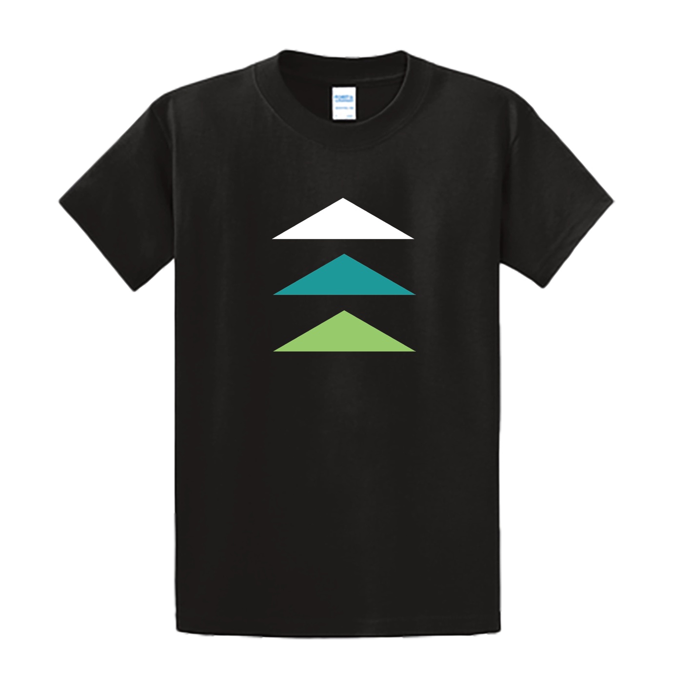 Port & Company Tall Essential Tee - Black - Logo Text Drop