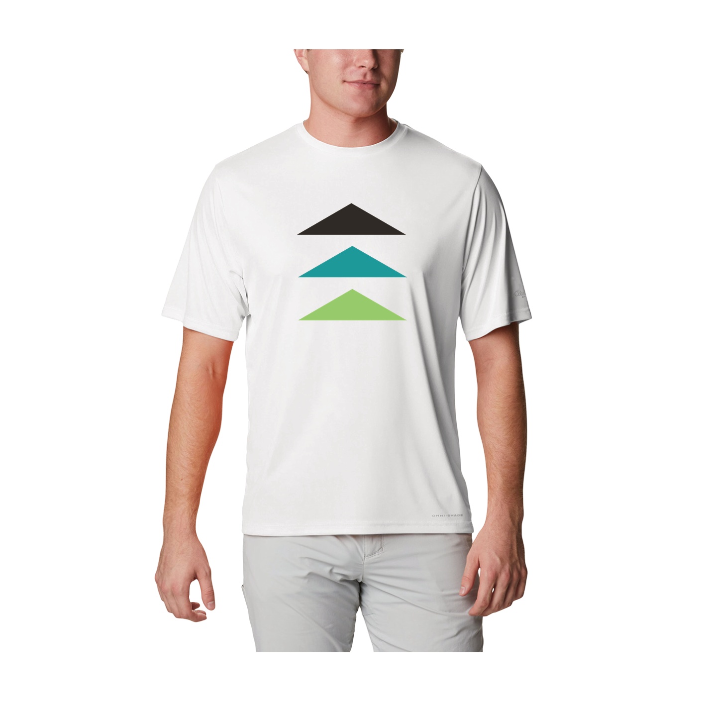 Men's Terminal Tackle Short Sleeve Shirt - White - Logo Text Drop