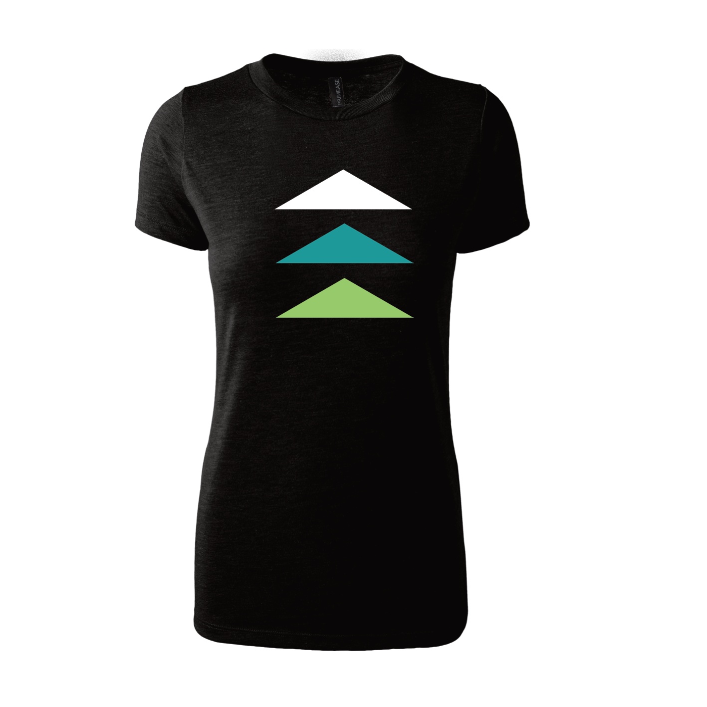 Women's Triblend T-Shirt - Black - Logo Text Drop