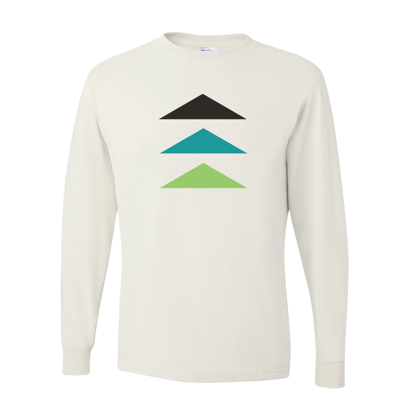 Youth Dri-Power Long Sleeve T-Shirt - White - Logo Text Drop