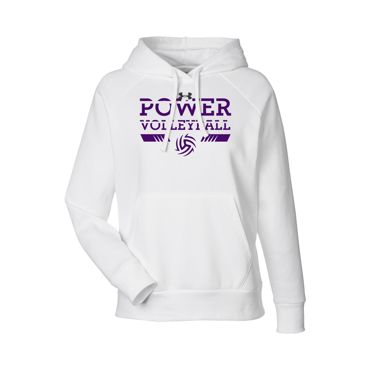 UA Womens Rival Fleece Hooded Sweatshirt - White