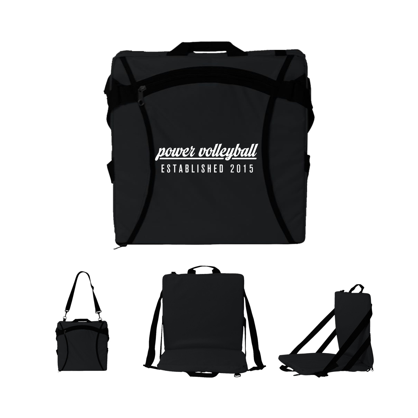 Folding Stadium Seat - black