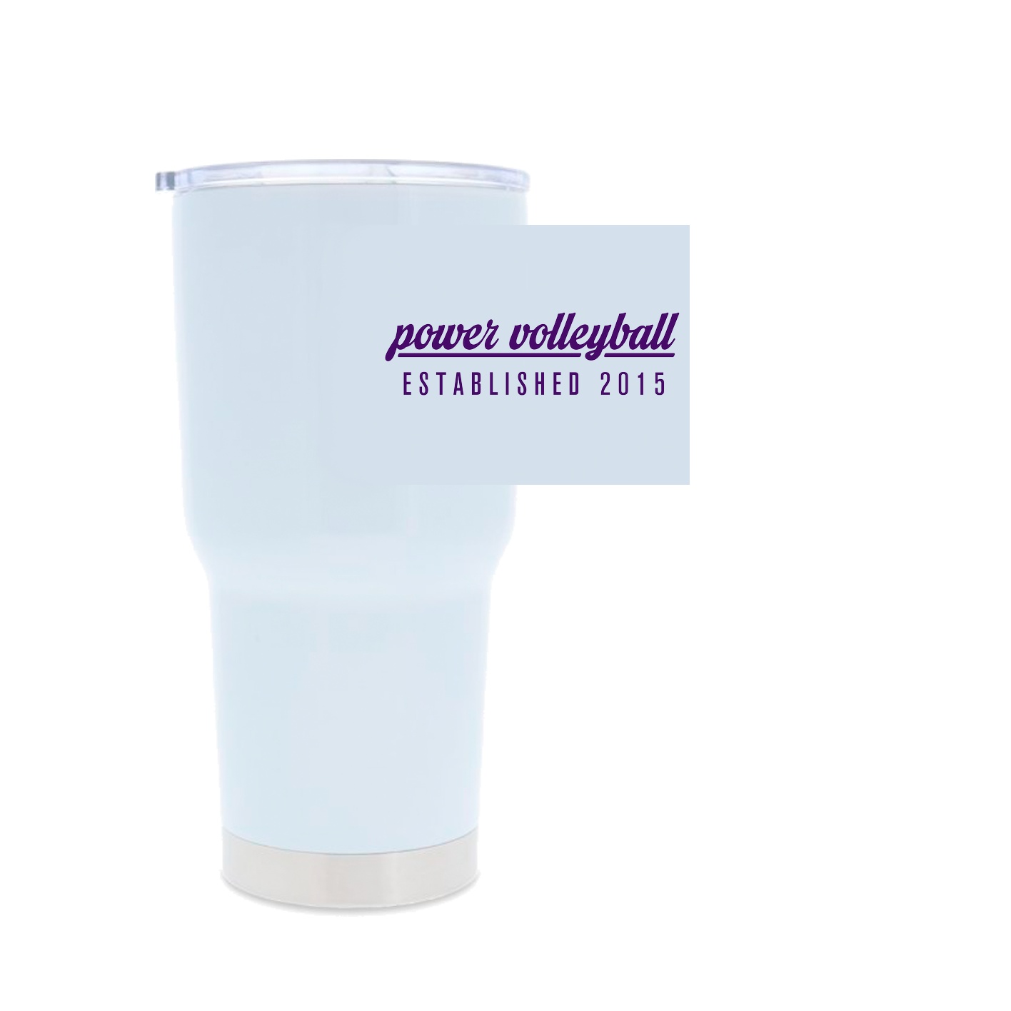 30oz Stainless Steel Tumbler - white