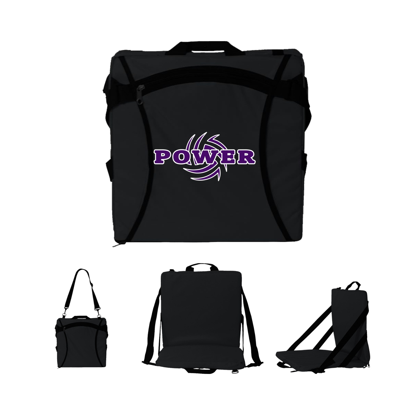 Folding Stadium Seat - black
