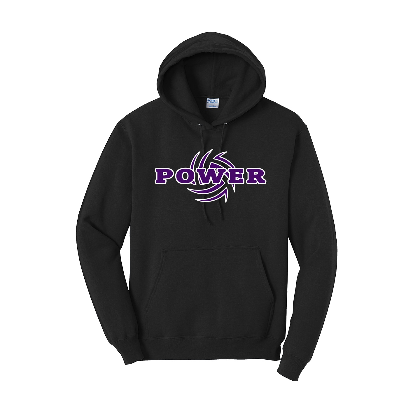 Port & Company Tall Core Fleece Pullover Hooded Sweatshirt - black