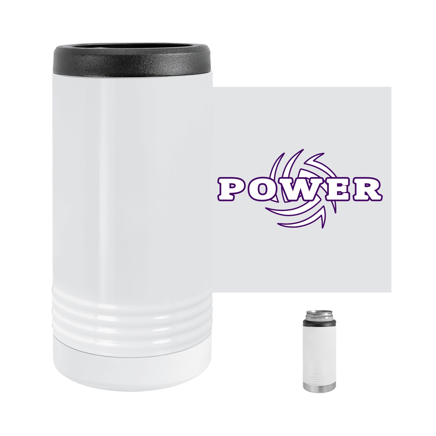Polar Camel Slim Beverage Holder - White