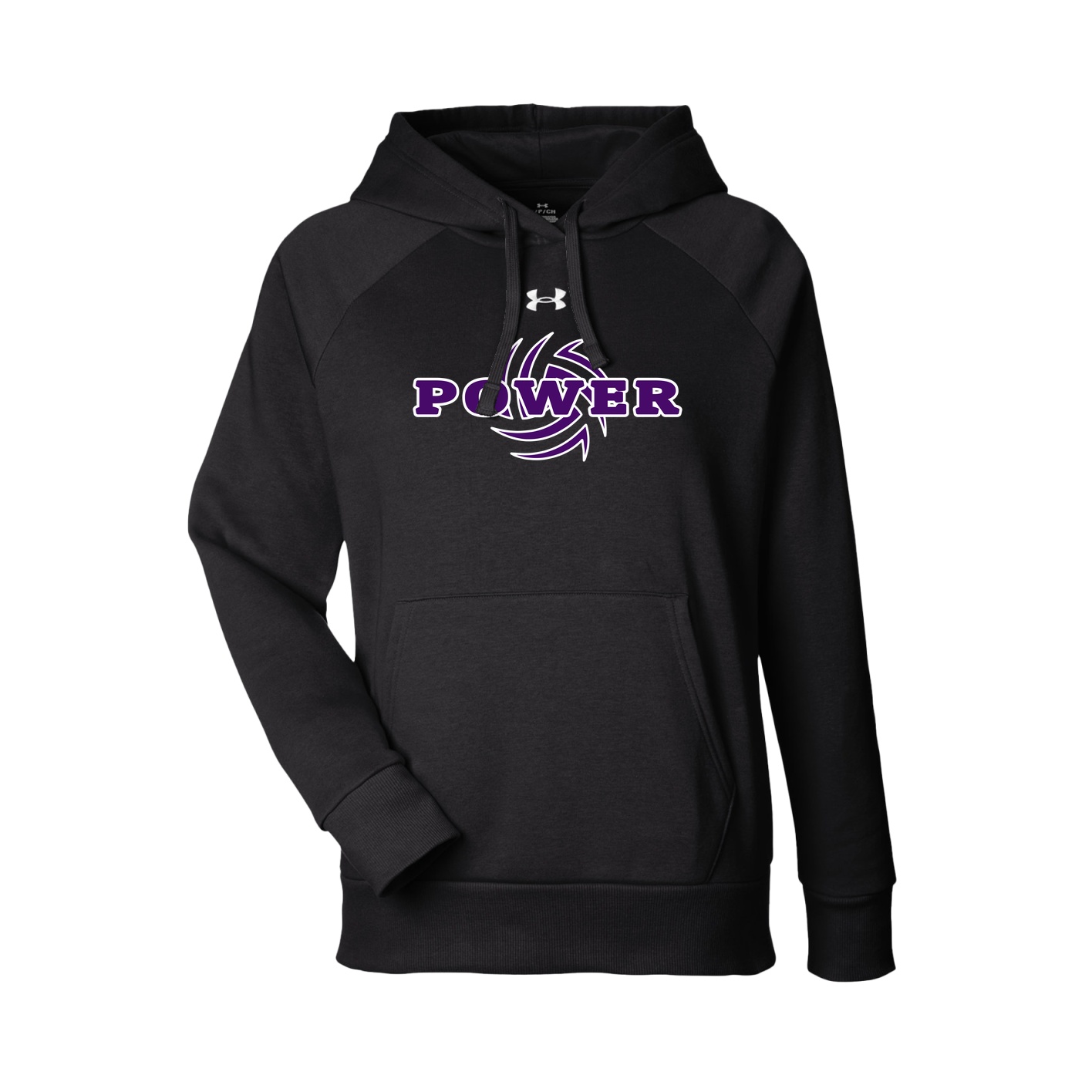 UA Womens Rival Fleece Hooded Sweatshirt - Black