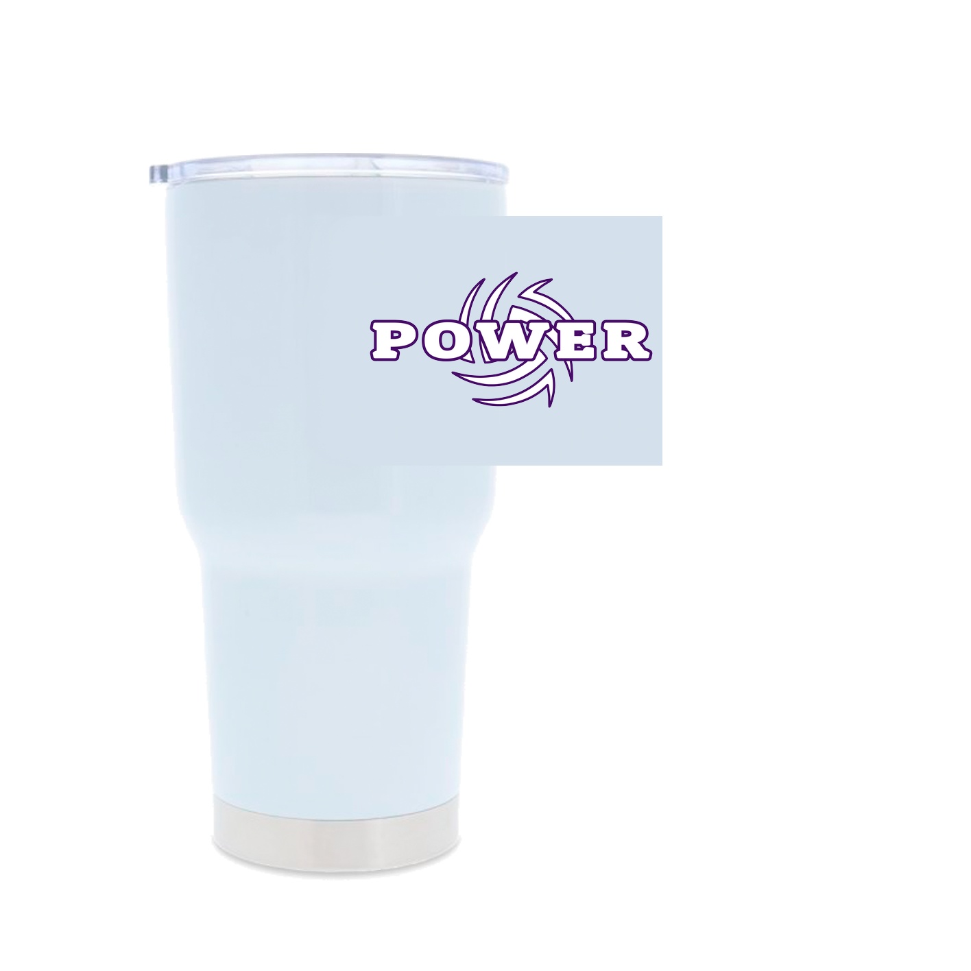 30oz Stainless Steel Tumbler - white