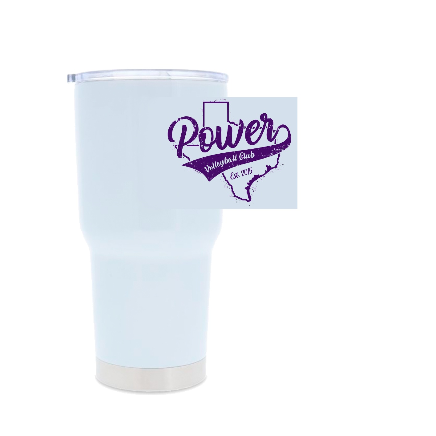 30oz Stainless Steel Tumbler - white