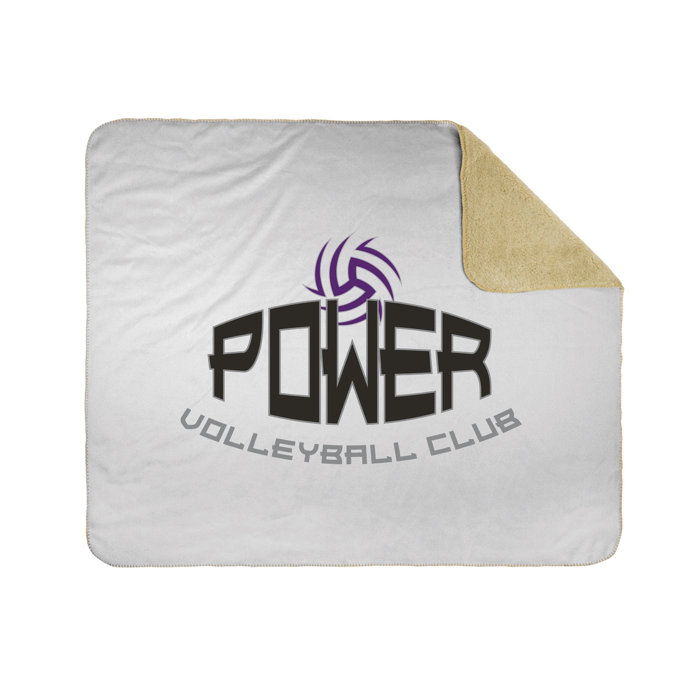 50x60 Sherpa Lined Throw Blanket - white