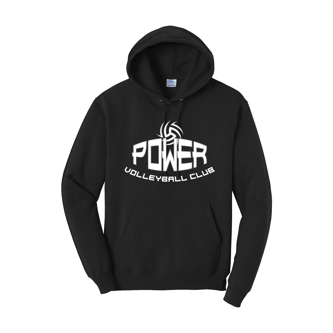 Port & Company Tall Core Fleece Pullover Hooded Sweatshirt - black