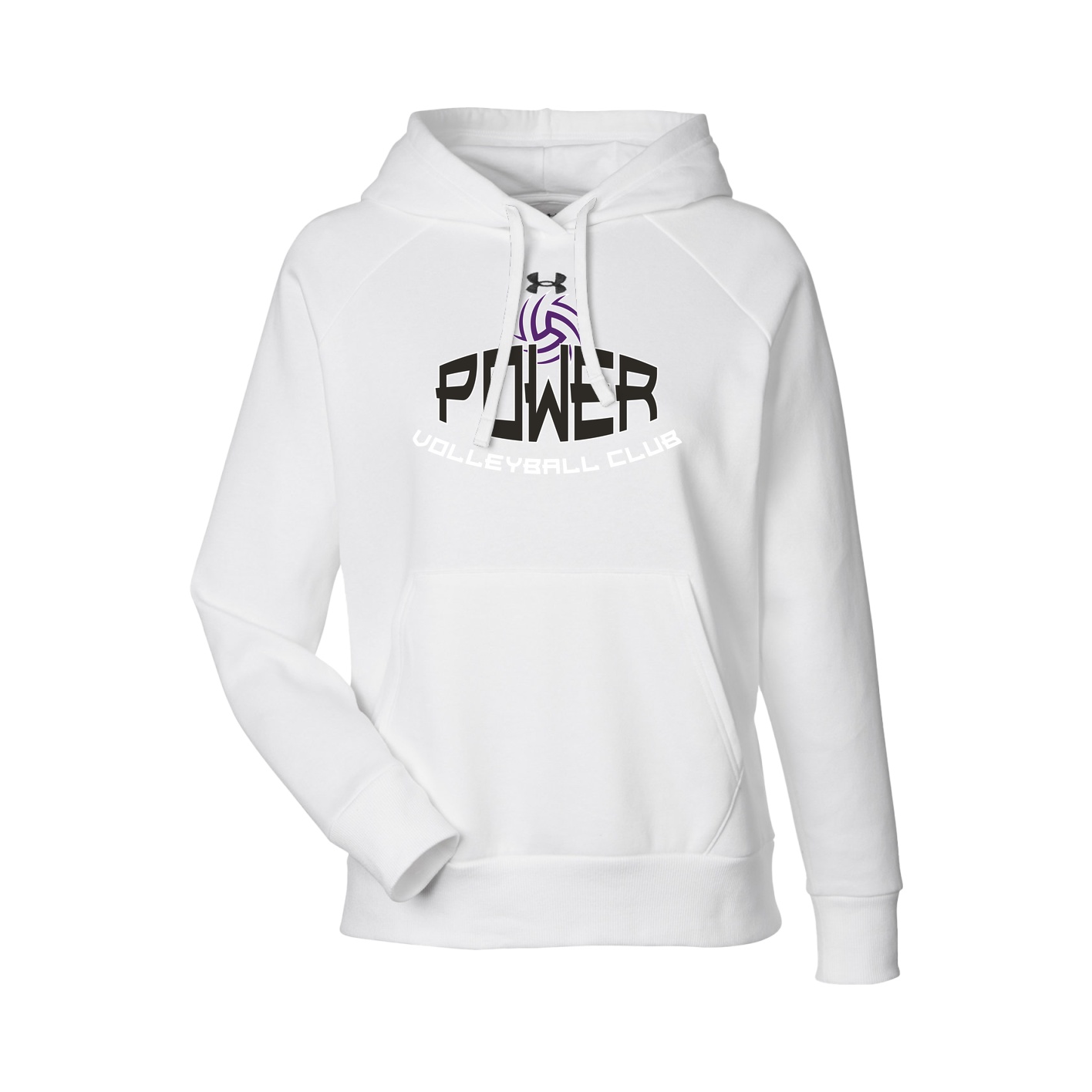 UA Womens Rival Fleece Hooded Sweatshirt - White