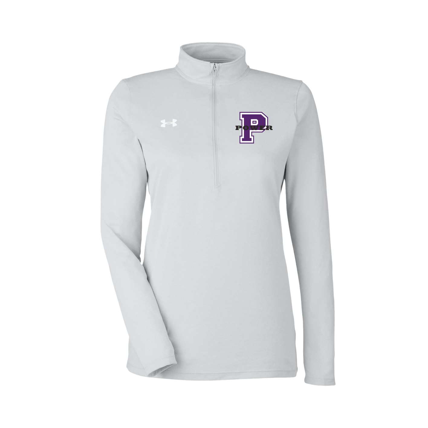 UA Womens Team Tech Half-Zip Pullover - Grey Light Heather
