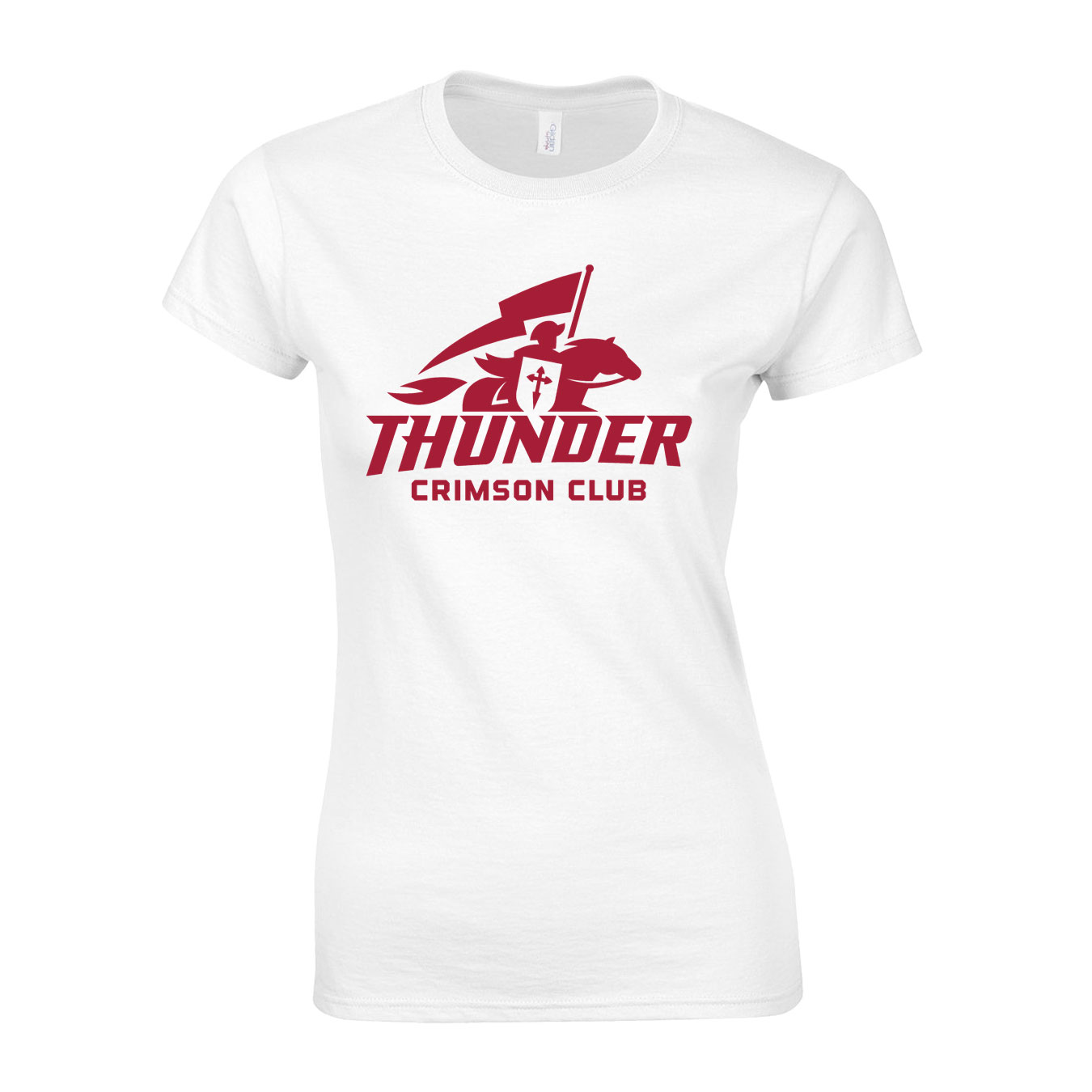 Women's Semi-Fitted Classic T-Shirt - White - Logo Text Drop