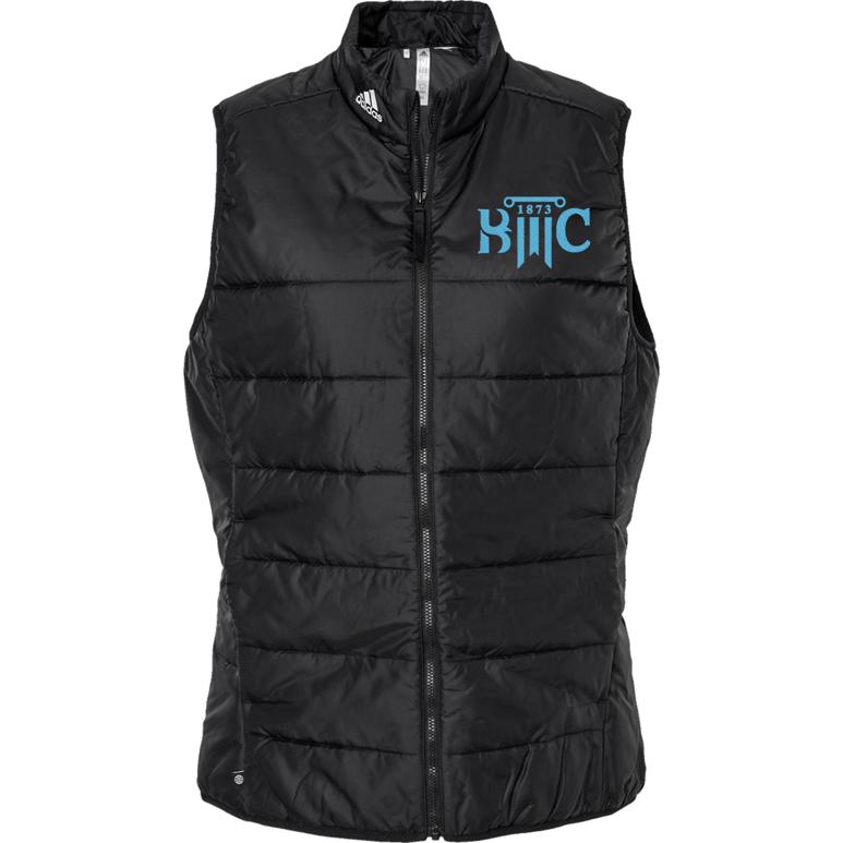 Adidas Women's Puffer Vest - Black - Embroidery Text Drop