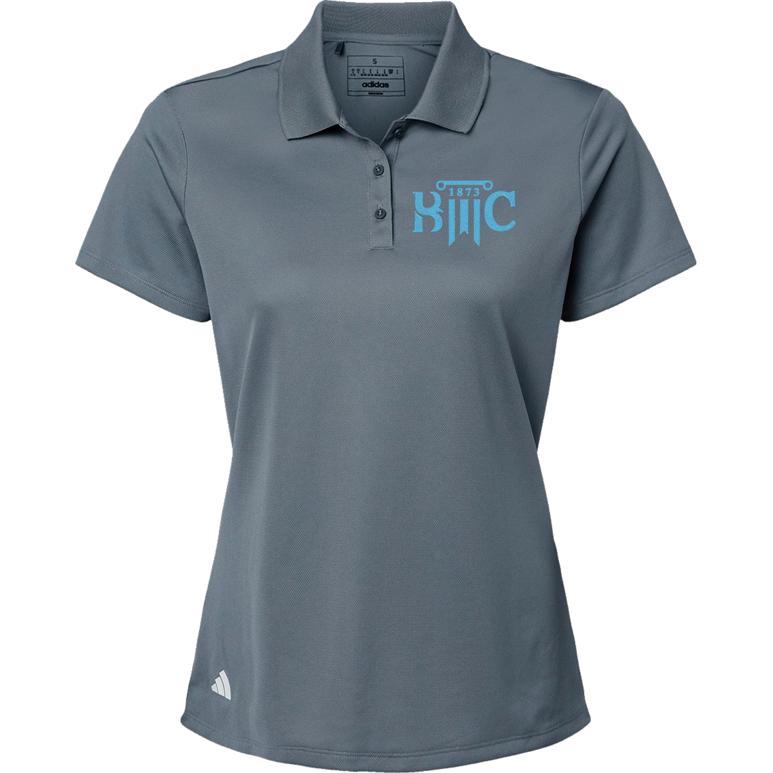 Adidas Sport Polo Women's - Onix - Embroidery Text Drop