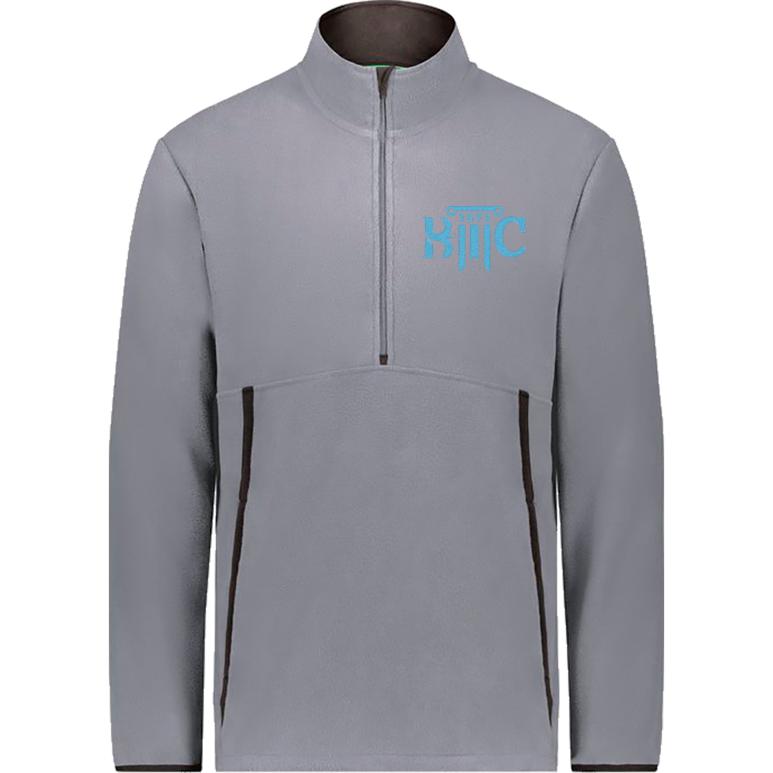 Augusta Chill Fleece 2.0 1/2 Zip Pullover - Graphite - Embroidery Text Drop