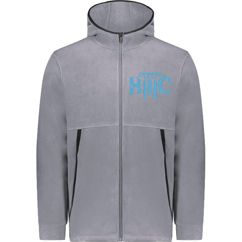 Augusta Chill Fleece 2.0 Full Zip Pullover - Graphite - Embroidery Text Drop