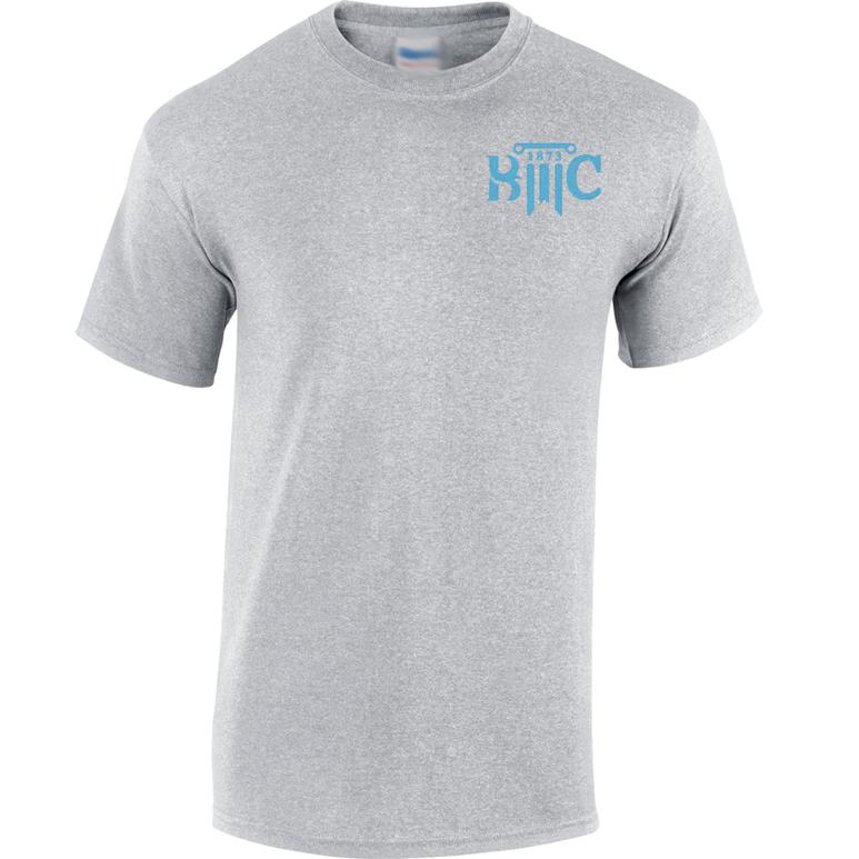 Russell DRI-POWER Tee - Athletic Heather - Embroidery Text Drop
