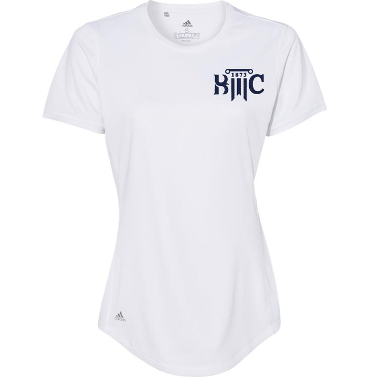 Adidas Women's Sport T-Shirt - White - Embroidery Text Drop