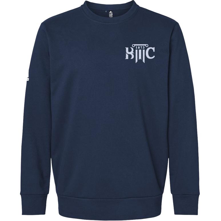 Adidas Fleece Crewneck Sweatshirt - Collegiate Navy - Embroidery Text Drop