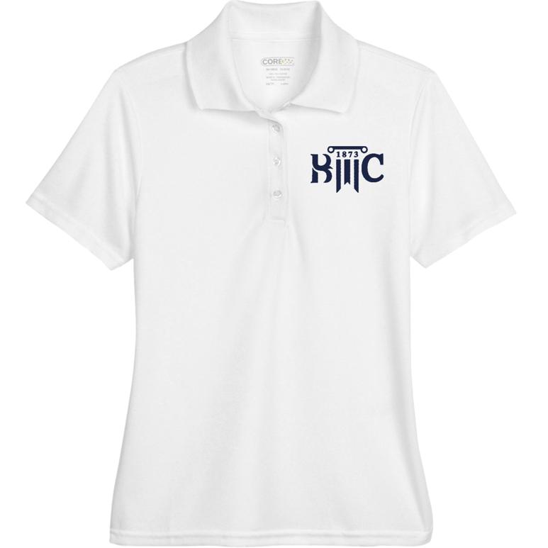 Women's Performance Polo - White - Embroidery Text Drop