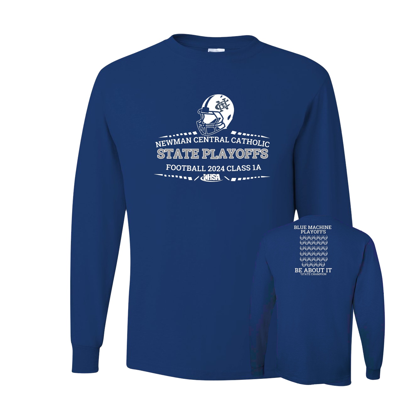 Dri-Power Long Sleeve T-Shirt - Royal - Newman Central Catholic High ...