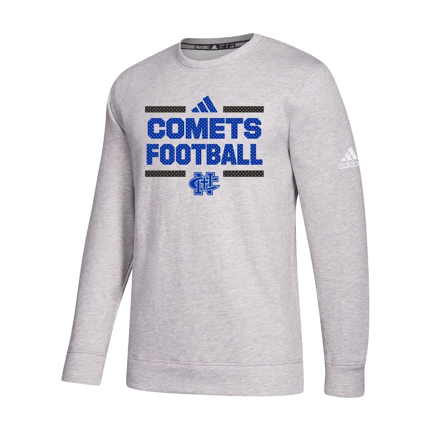 Men's Fleece Crew - Medium Grey Heather - Newman Central Catholic High ...