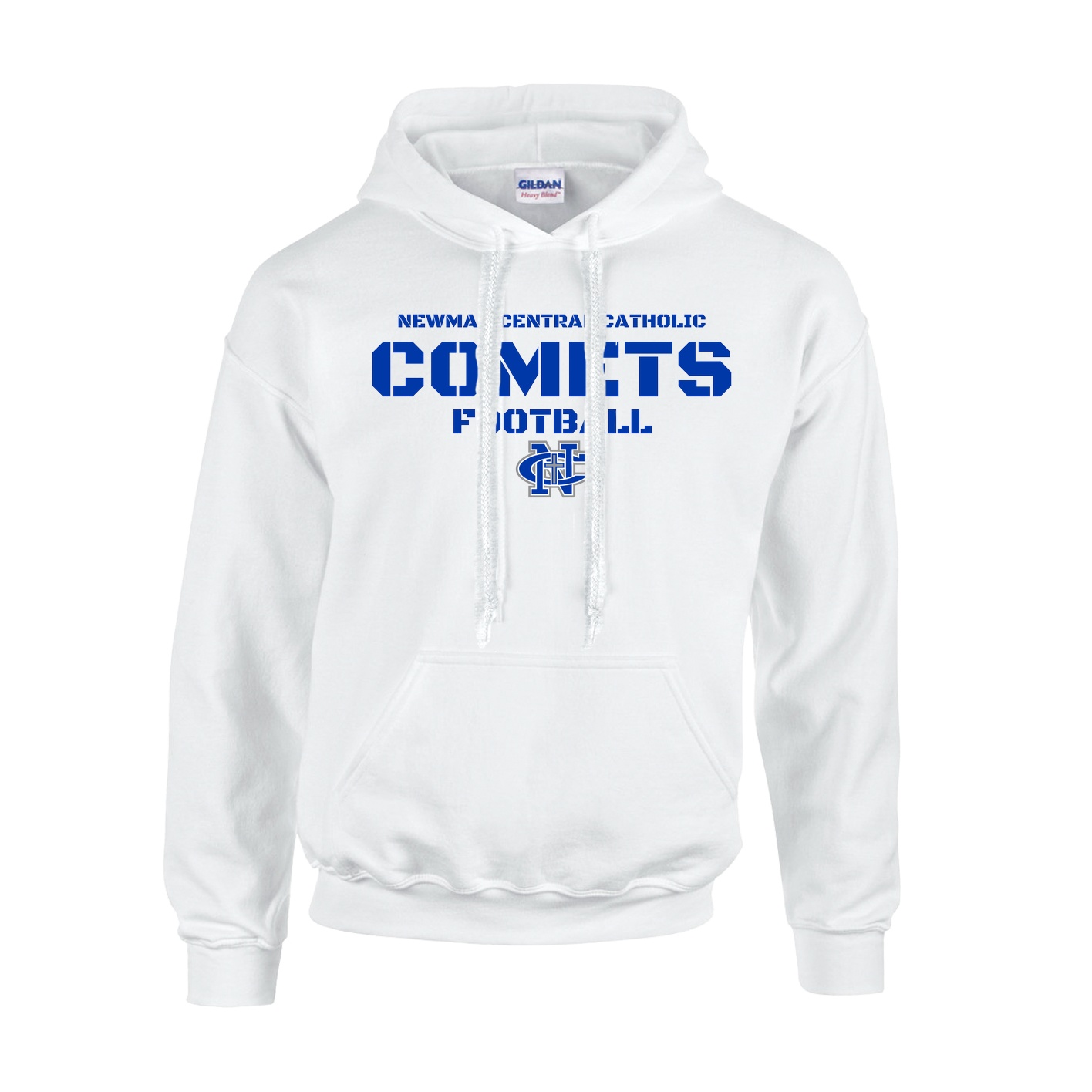 Fleece Hoodie - White - Newman Central Catholic High School - FOOTBALL ...
