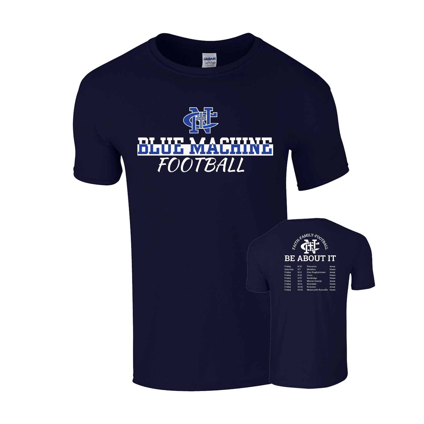 Classic T-Shirt - navy - Newman Central Catholic High School - FOOTBALL ...