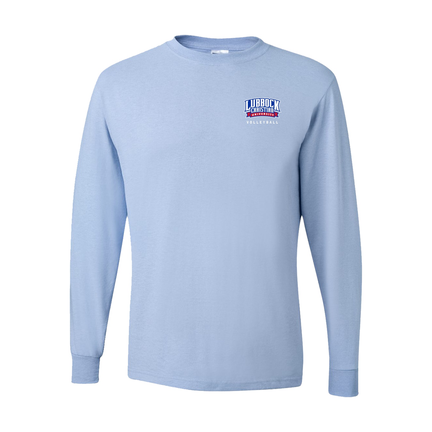 Dri-Power Long Sleeve T-Shirt Light Blue Lubbock Christian
