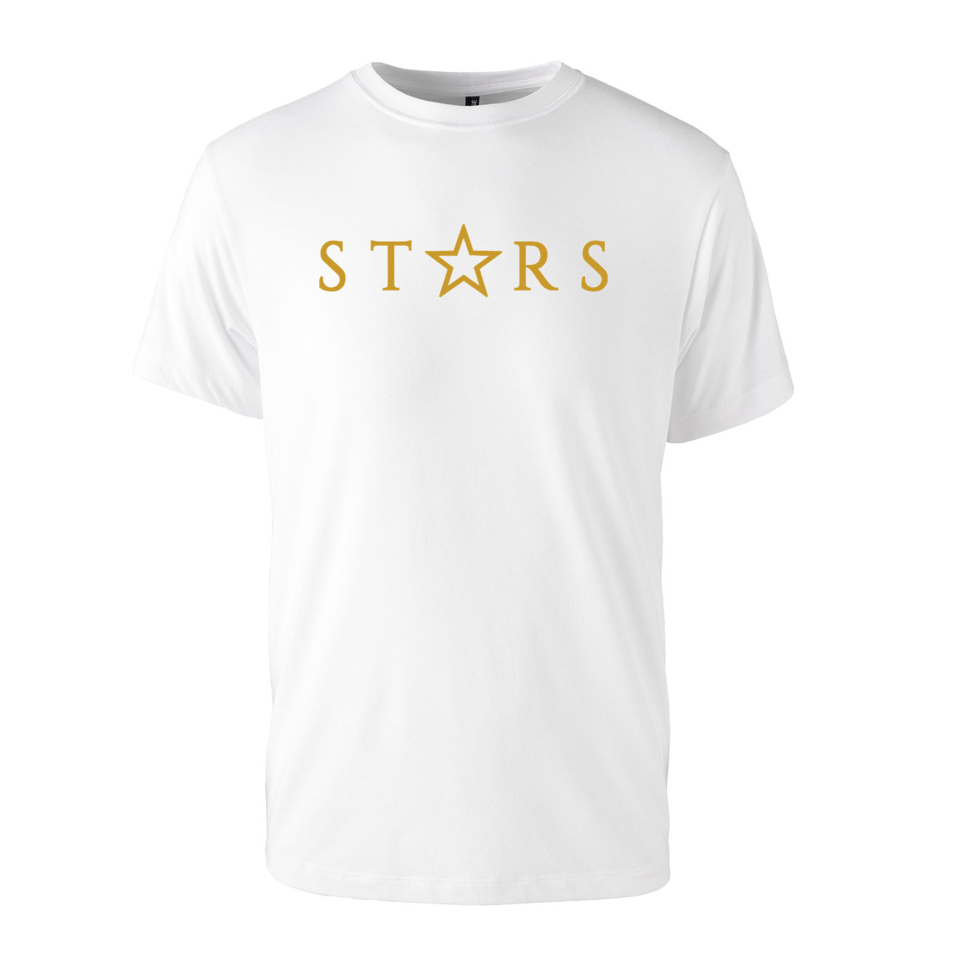 Men's Triblend T-Shirt - White - Logo Text Drop