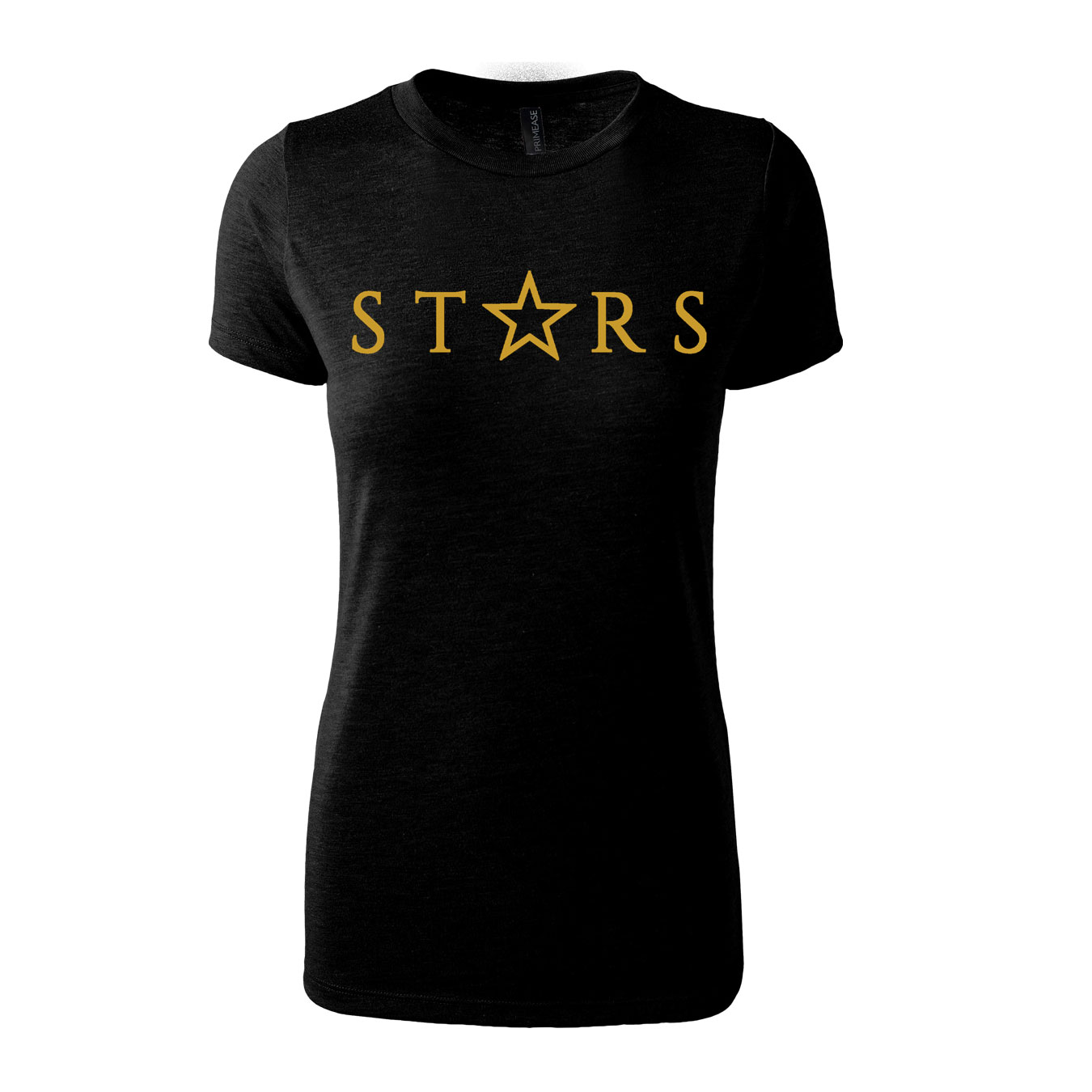 Women's Triblend T-Shirt - Black - Logo Text Drop