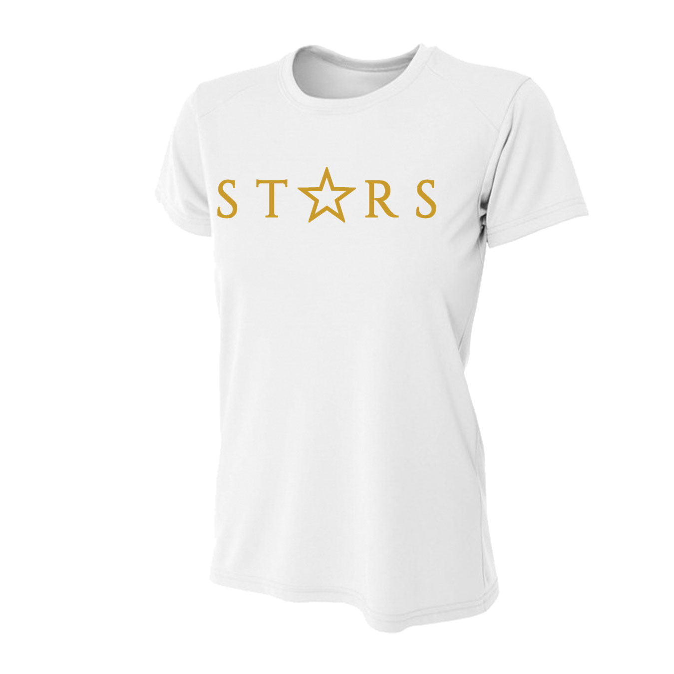 Women's Performance T-Shirt - White - Logo Text Drop