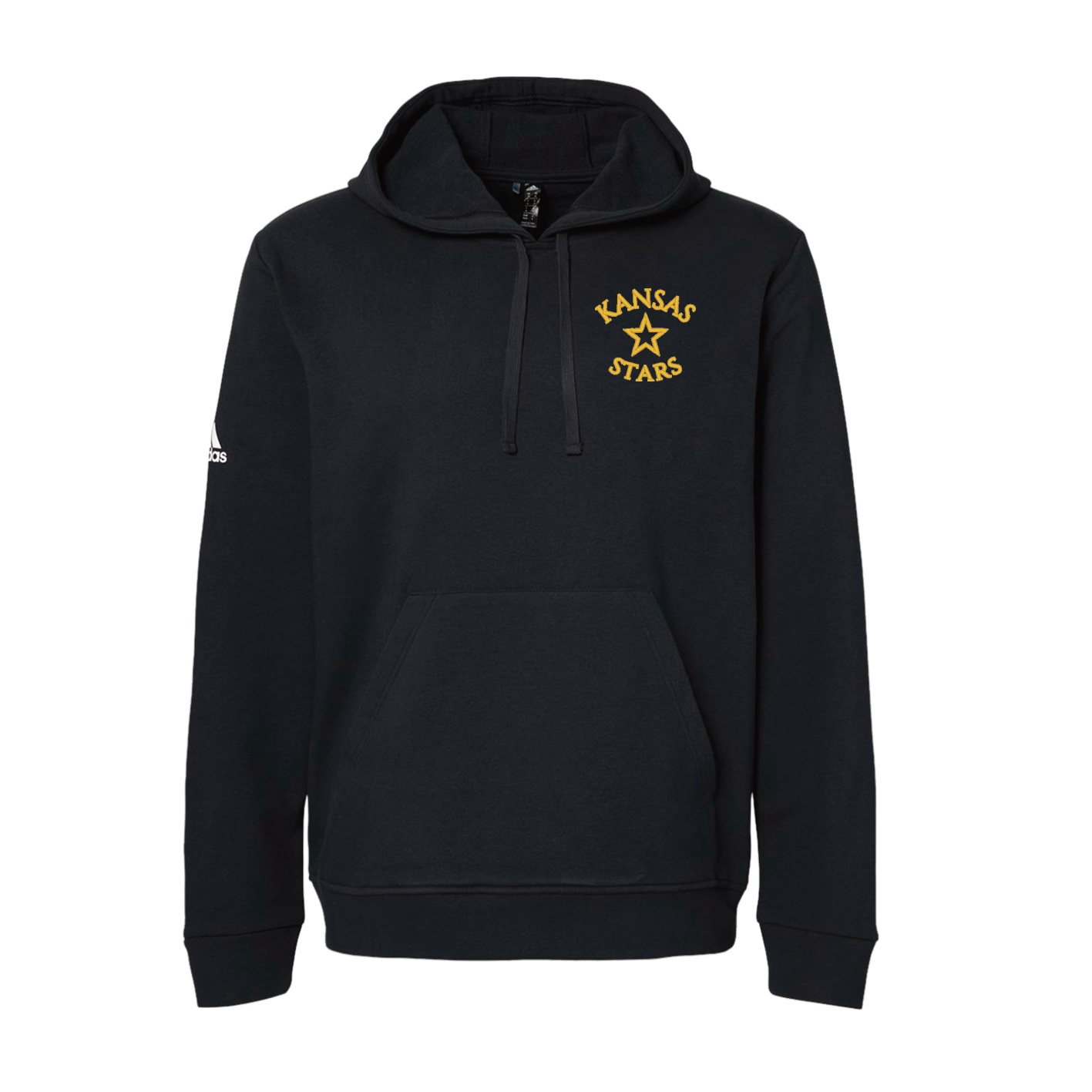 Adidas Hooded Sweatshirt - Black - Embroidery Text Drop