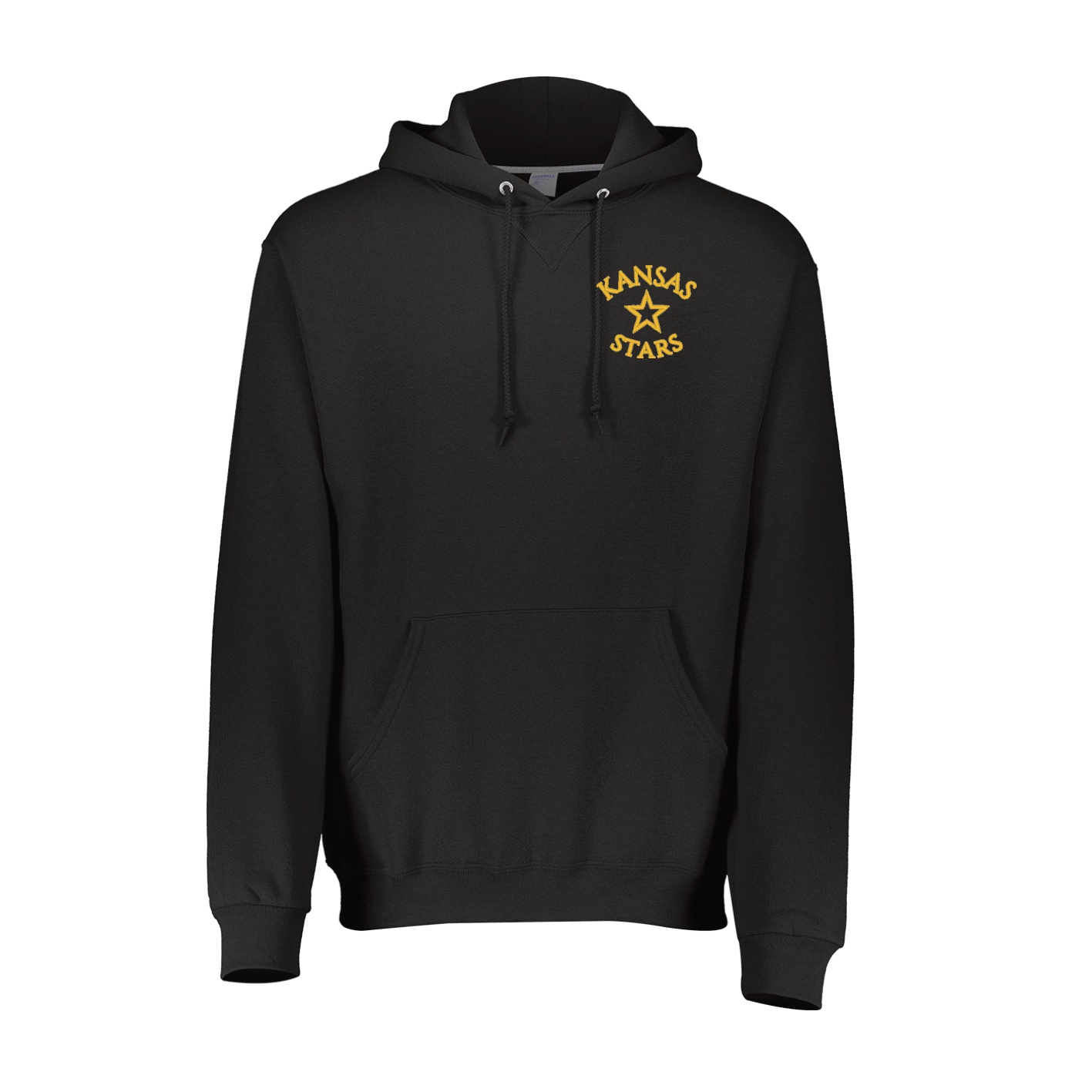 Russell Dri-Power Fleece Hoodie - Black - Embroidery Text Drop