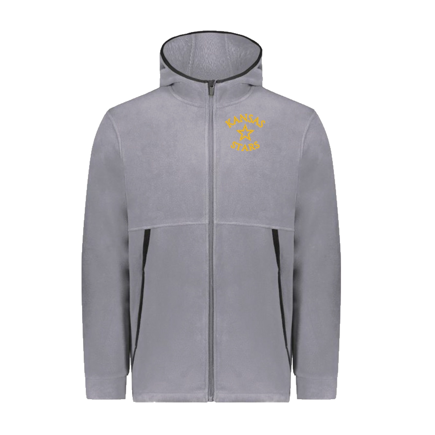 Augusta Chill Fleece 2.0 Full Zip Pullover - Graphite - Embroidery Text Drop